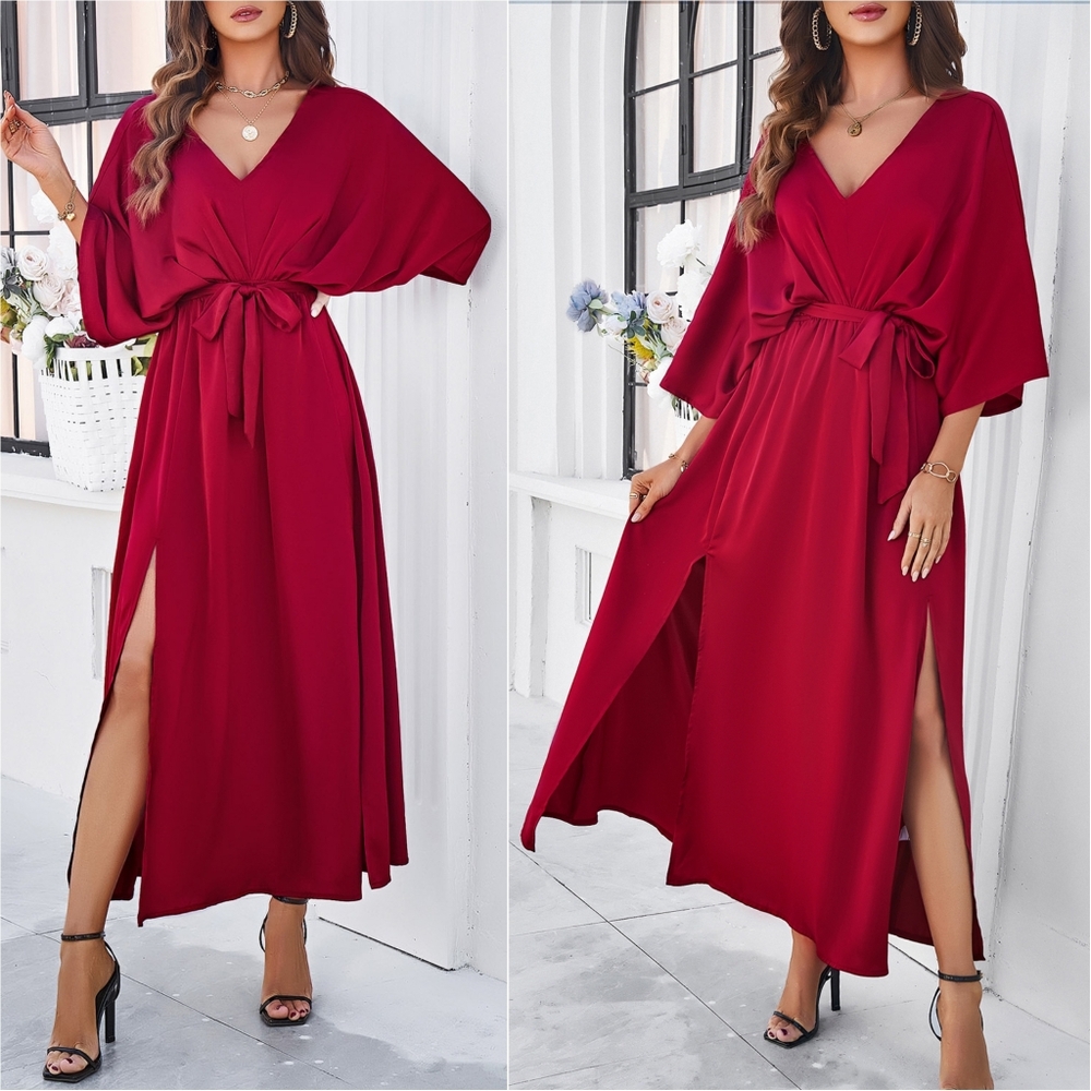 Harmony In Nature Red Maxi Dress